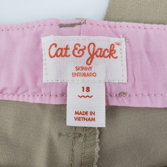 NWT Cat & Jack Girls School Uniform Pants Size 18 - Four Pack Beige And Blue - Picture 6 of 11